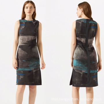 Jigsaw Blue Ocean Tide Jacquard Dress